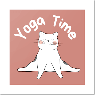 Yoga Time Cat Posters and Art